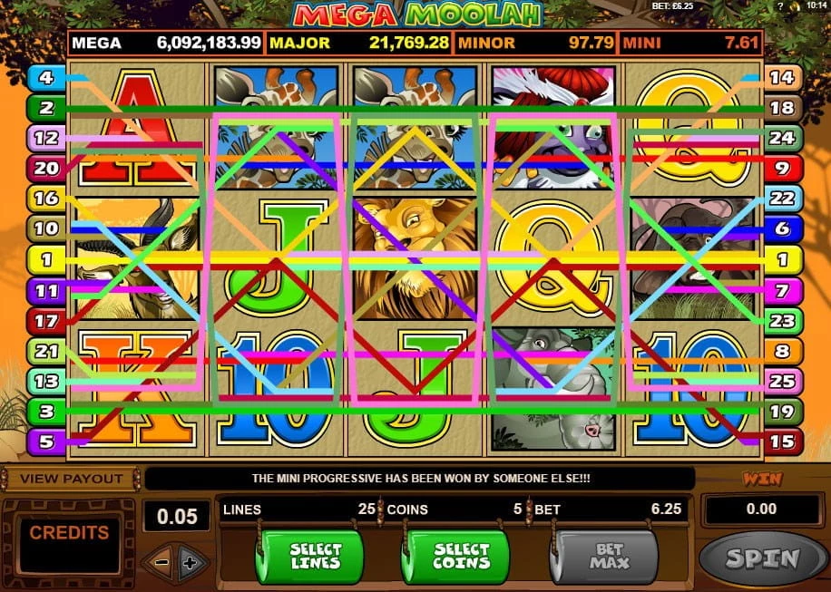 Mega Moolah Paylines slot game review - Play & win jackpots